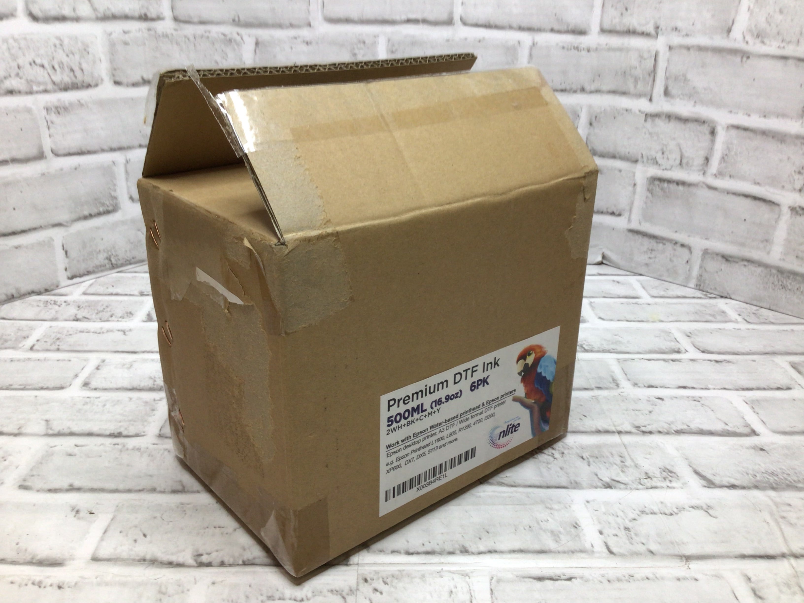 500ML Bottles 6 pack DTF Direct to Film Inks for Epson Printheads WH BK C M Y (8093189964014)